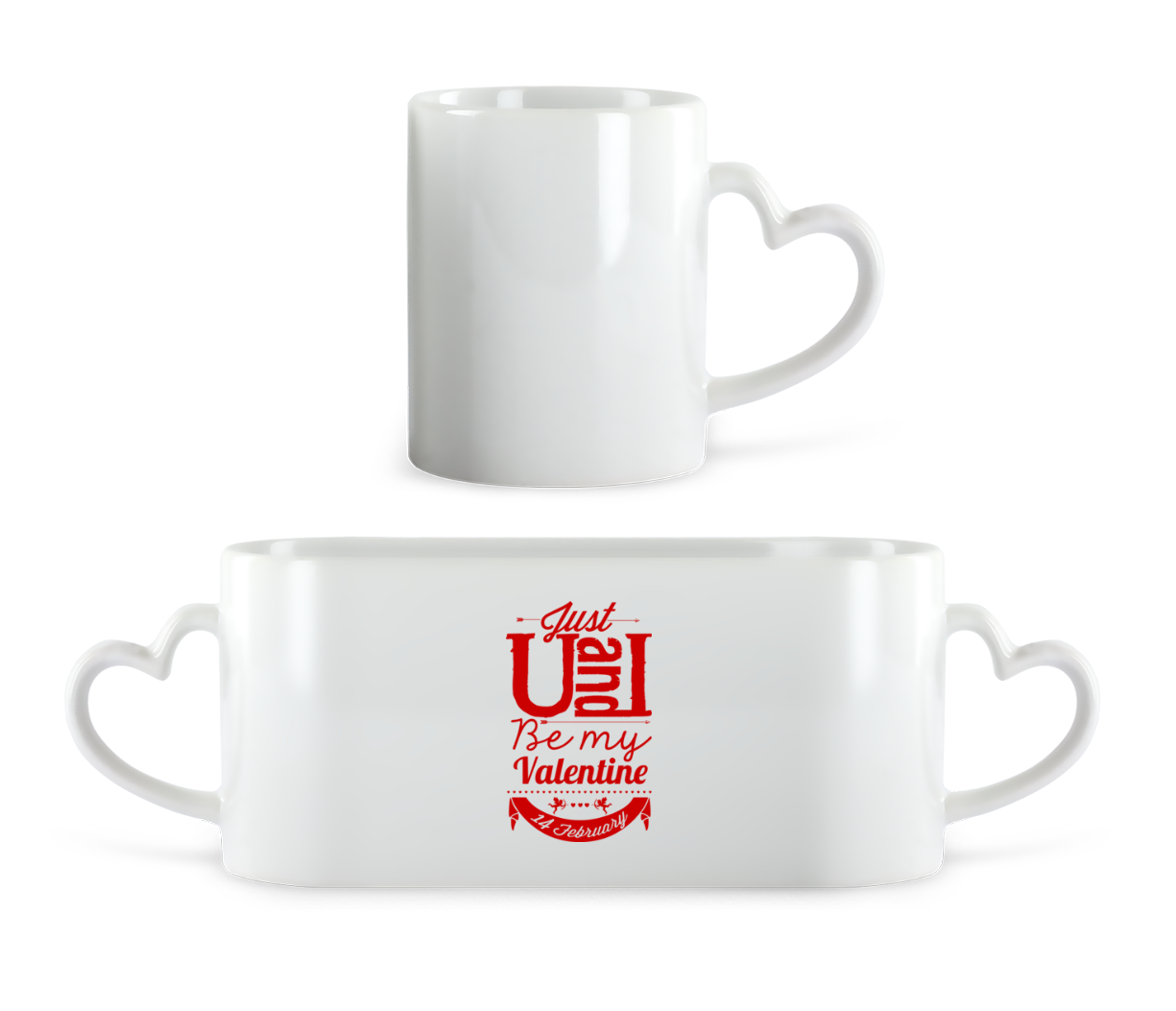 Be My Valentine Red · Tasse en forme de coeur