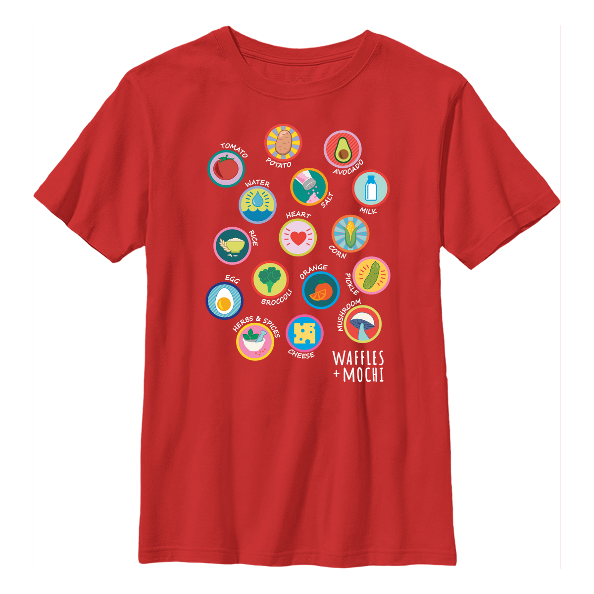 Netflix - Gaufrette et Mochi - Logo Textbook Apron Badges - Enfant T-shirt