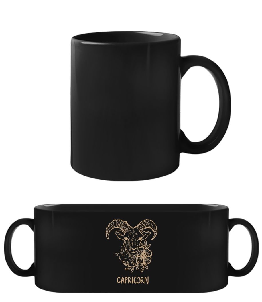 Scribble Style Zodiac Sign Capricorn · Tasse Noire