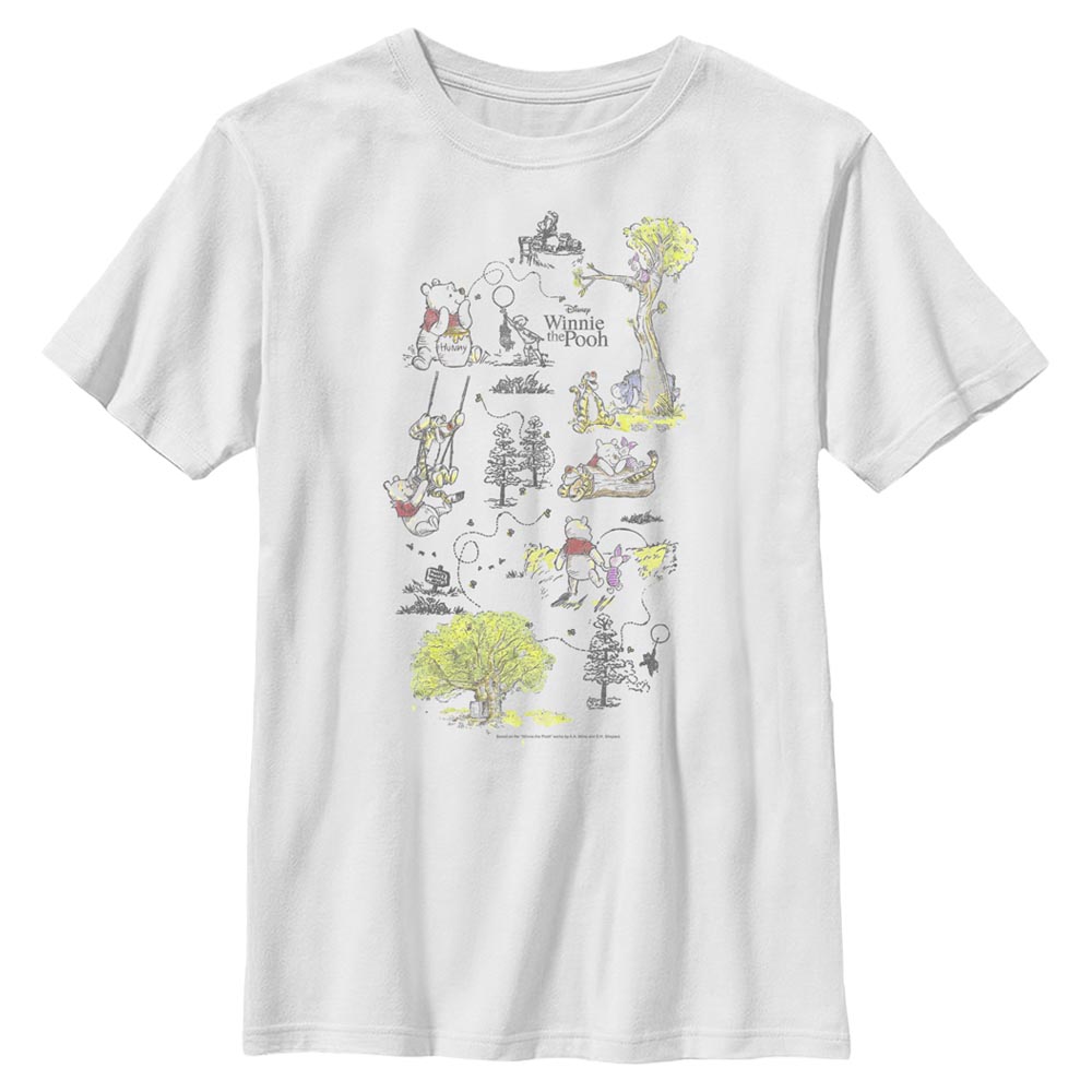 Disney Classics - Winnie l'ourson - Photo de groupe Winnie Map - Enfant T-shirt