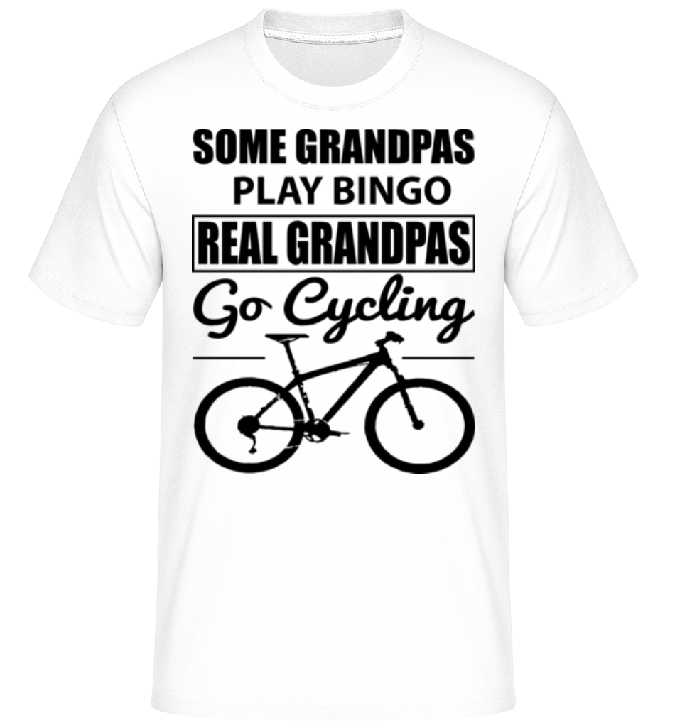 Aperçu: Real Granpas Go Cycling -  T-Shirt Shirtinator homme - Blanc - Devant