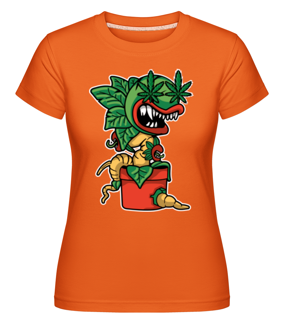 Aperçu: Plante De Cannabis -  T-shirt Shirtinator femme - Orange - Devant