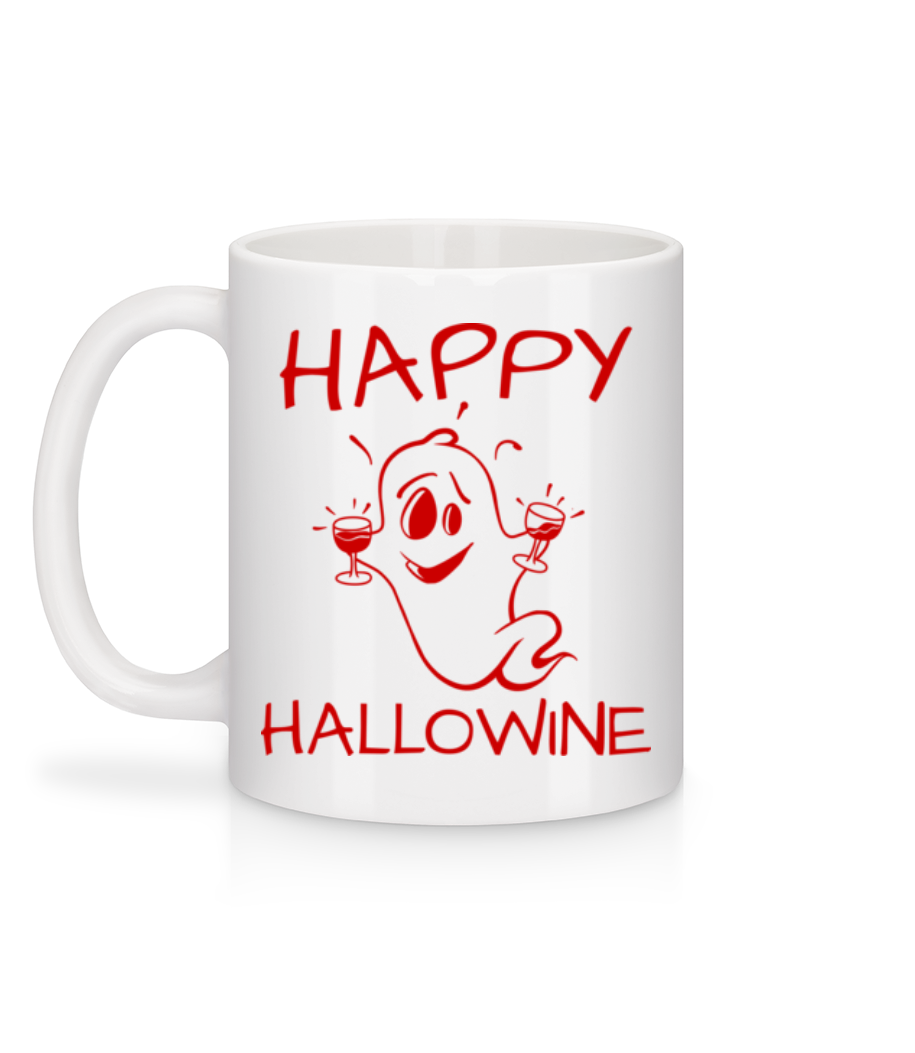 Aperçu: Happy Halloween Ghost - Mug en céramique blanc - Blanc - Derrière