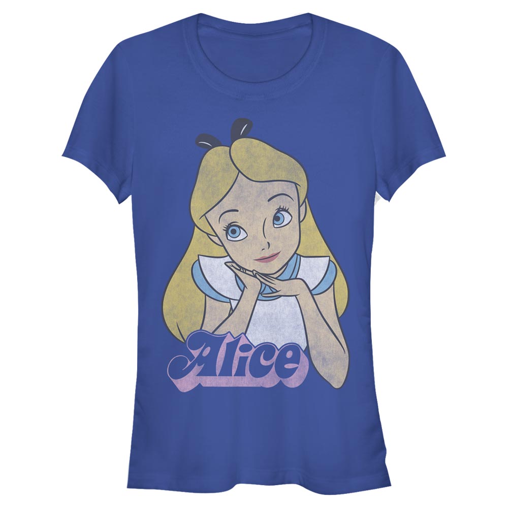 Aperçu: Disney Classics - Alice aux pays des merveilles - Alice Big - Femme T-shirt - Bleu royal - Devant
