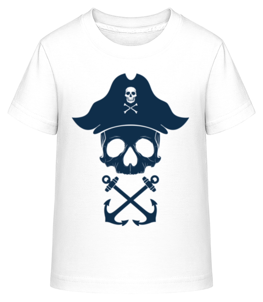 Aperçu: Crâne De Pirate - T-shirt shirtinator Enfant - Blanc - Devant