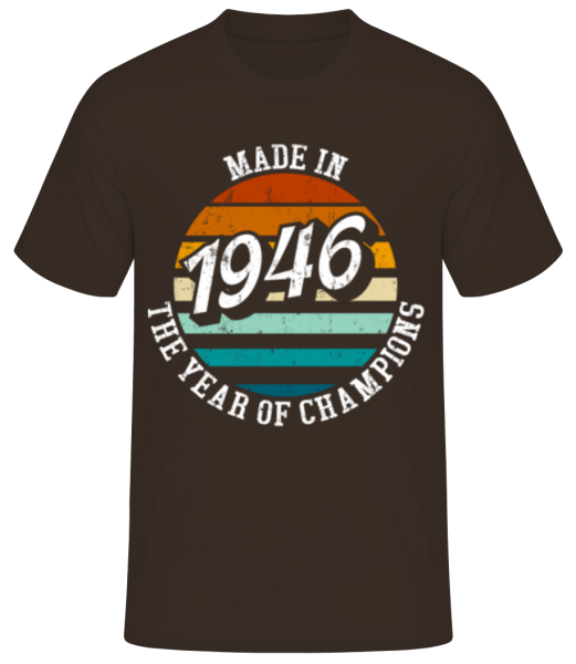 1946 The Year Of Champions - T-shirt standard Homme - Marron - Devant