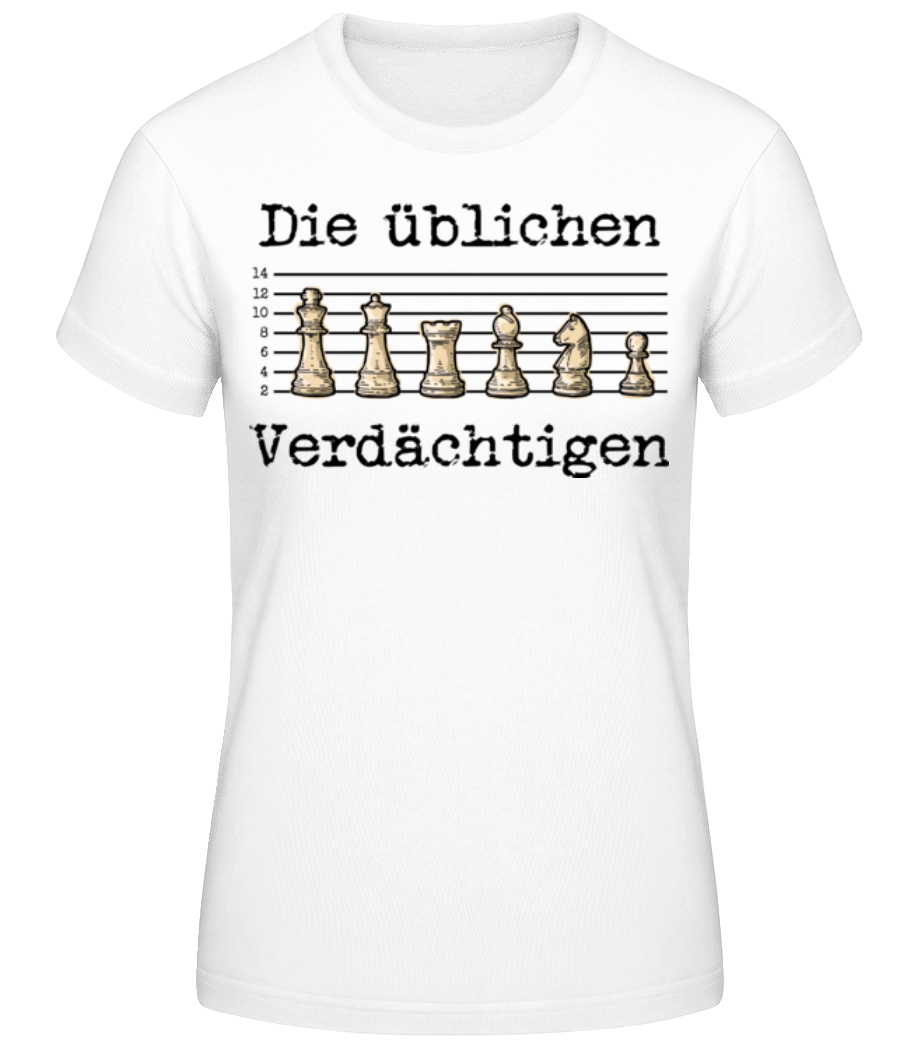 Vorschau: Die Üblichen Verdächtigen - Frauen Basic T-Shirt - Weiß - Vorne