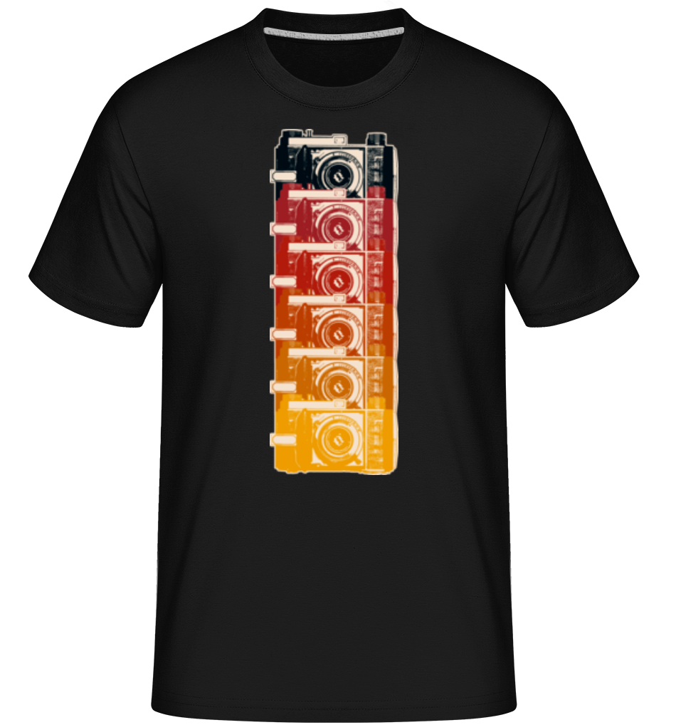 Caméra Popart Retro -  T-Shirt Shirtinator homme - Noir - Devant