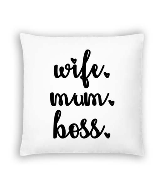 Motif Wife Mum Boss · Coussin
