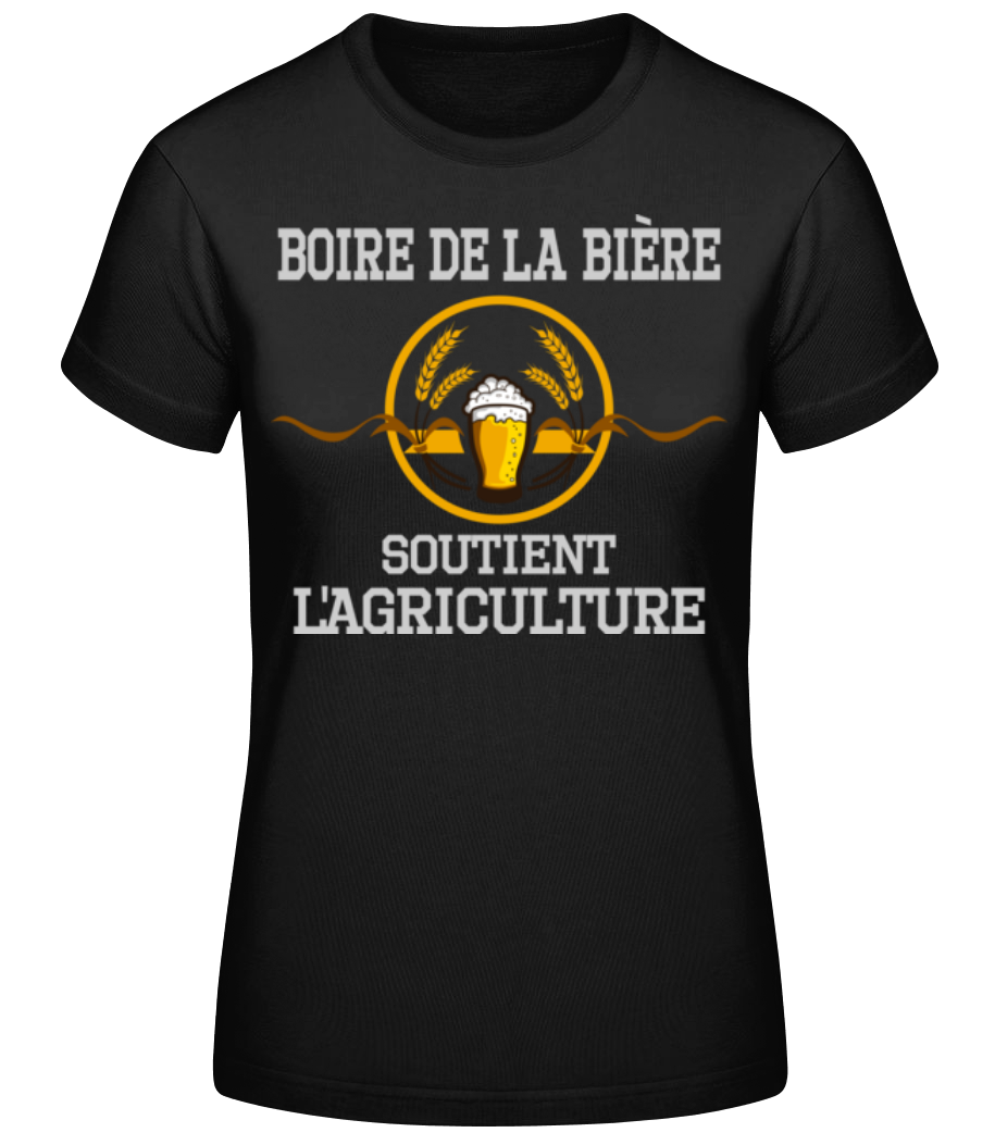 Aperçu: Boire De La Bière - T-shirt standard Femme - Noir - Devant