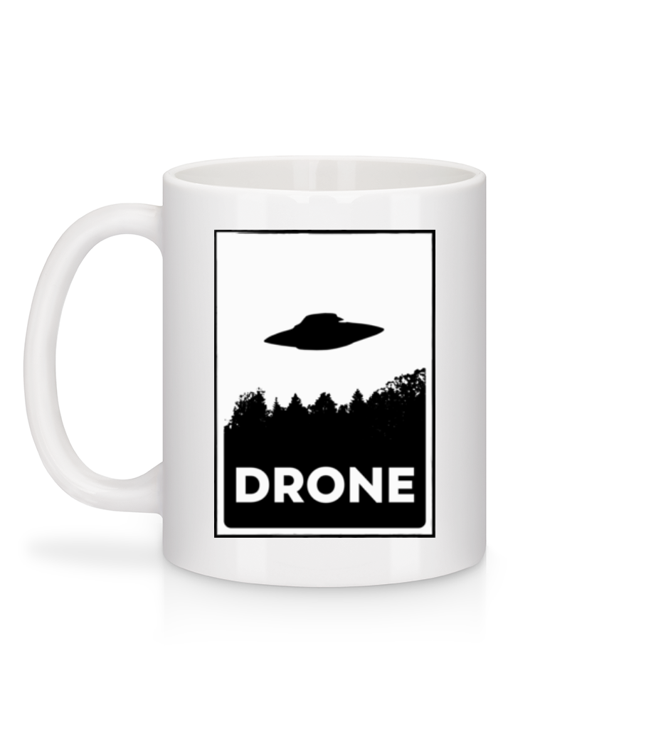 Drohne OVNI - Mug en céramique blanc - Blanc - Derrière
