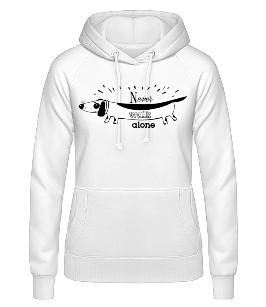 Never Walk Alone Dachshund · Sweat à capuche basique pour femme