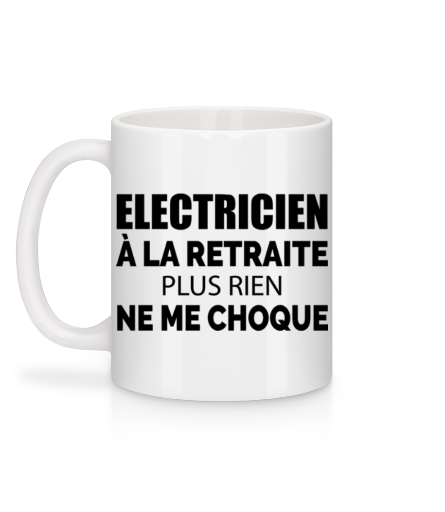 Aperçu: Electricien À La Retraitre - Mug en céramique blanc - Blanc - Derrière