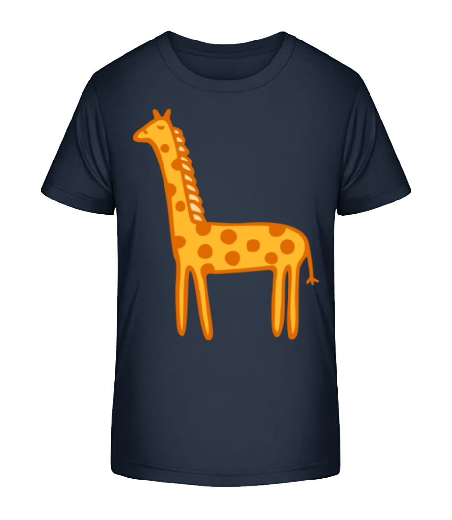 Enfant Comic - Girafe - T-shirt bio Enfant Stanley Stella 2.0 - Bleu marine - Devant