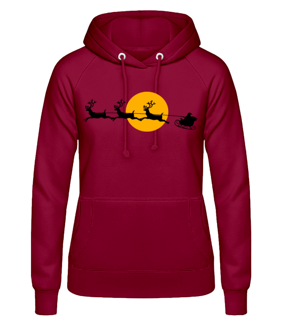 Noël Lune · Sweat à capuche basique pour femme