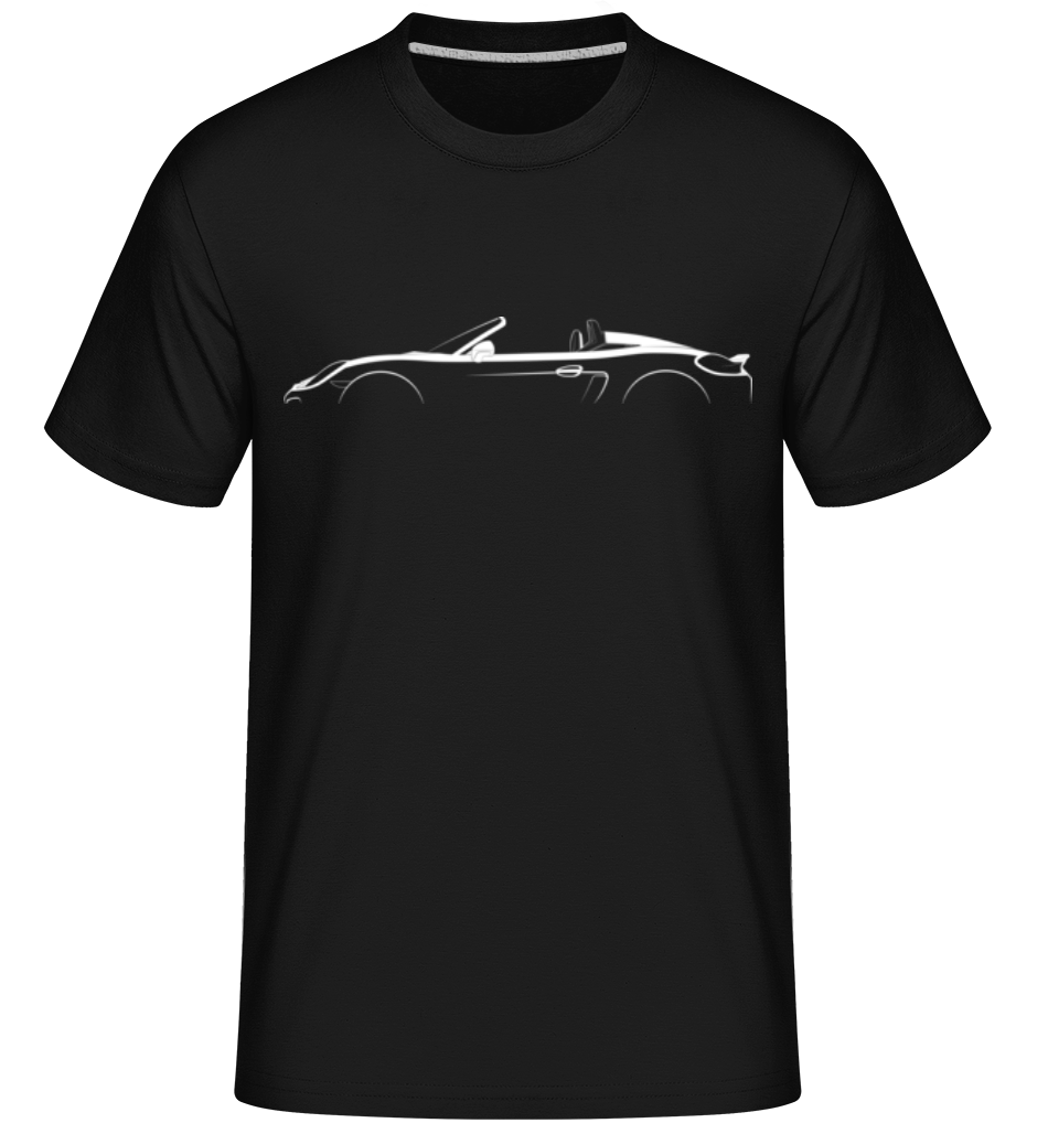 Aperçu: 'Porsche Boxster 981 Spyder' Silhouette -  T-Shirt Shirtinator homme - Noir - Devant