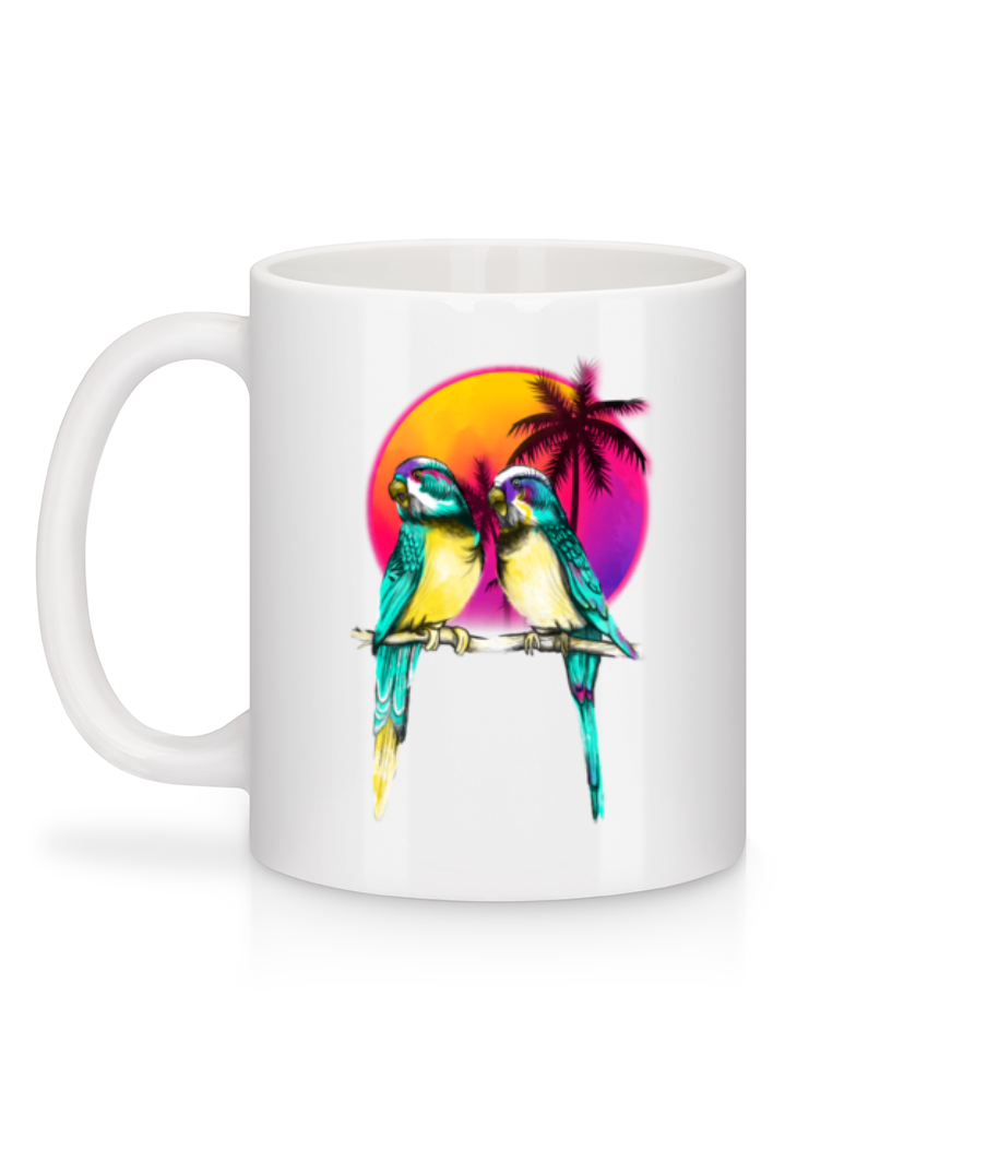 Aperçu: Oiseaux Du Paradis - Mug en céramique blanc - Blanc - Derrière