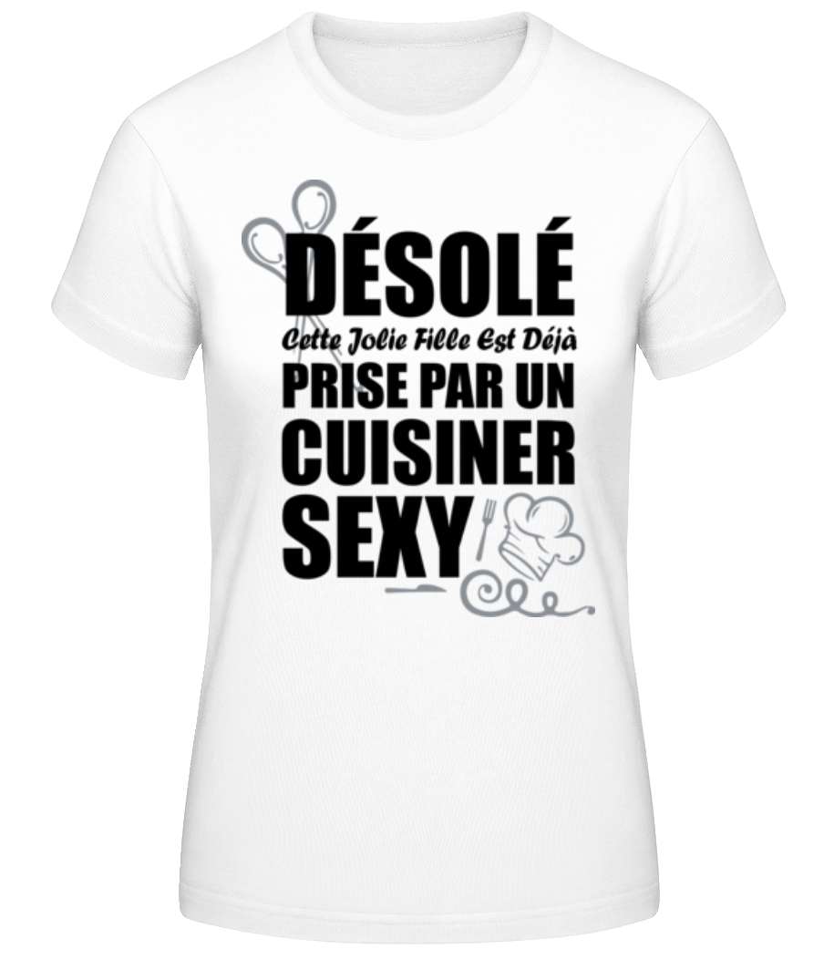 Cuisinier Sexy - T-shirt standard Femme - Blanc - Devant