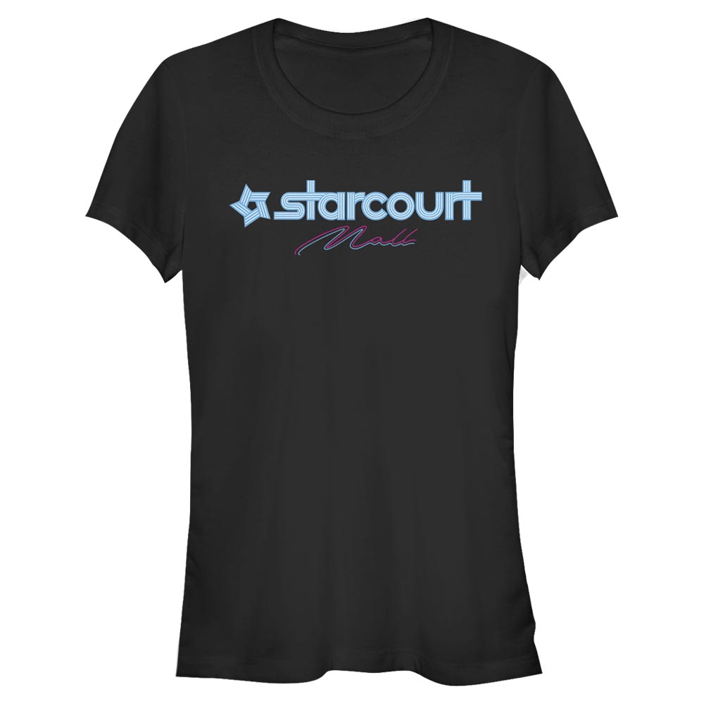Aperçu: Netflix - Stranger Things - Logo Starcourt - Femme T-shirt - Noir - Devant