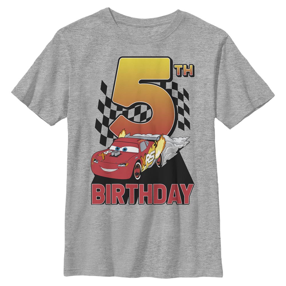 Pixar - Cars - Flash McQueen Lightning Birthday 5 - Birthday - Enfant T-shirt