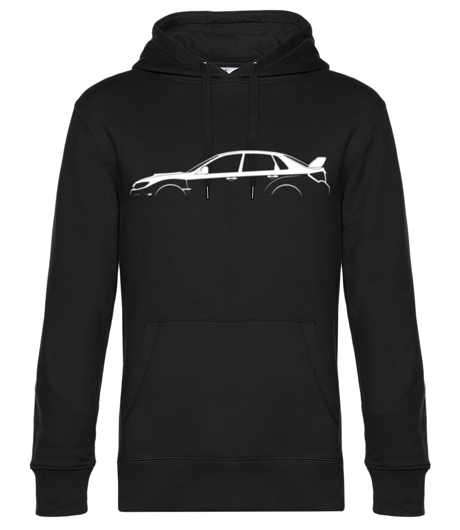 'Subaru Impreza WRX STI GV' Silhouette - Sweat à capuche premium Unisexe - Noir - Devant