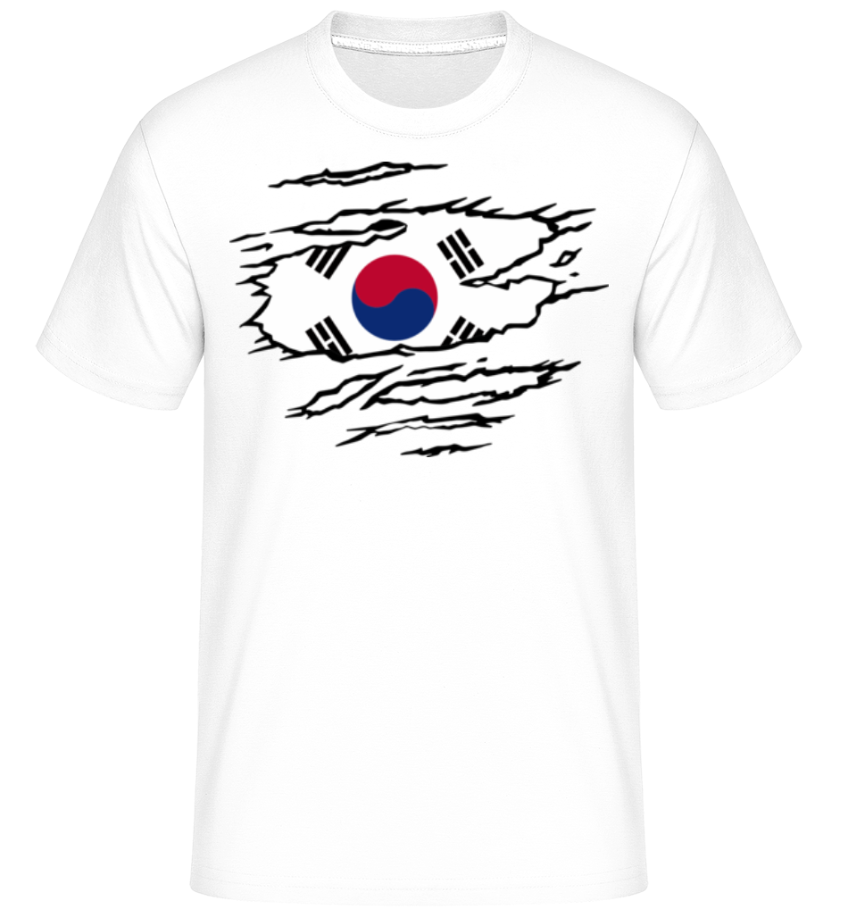 Drapeau déchiré Corée du Sud ·  T-Shirt Shirtinator homme