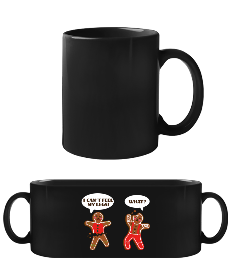 Broken Gingerbread Men - Tasse Noire - Noir - Devant