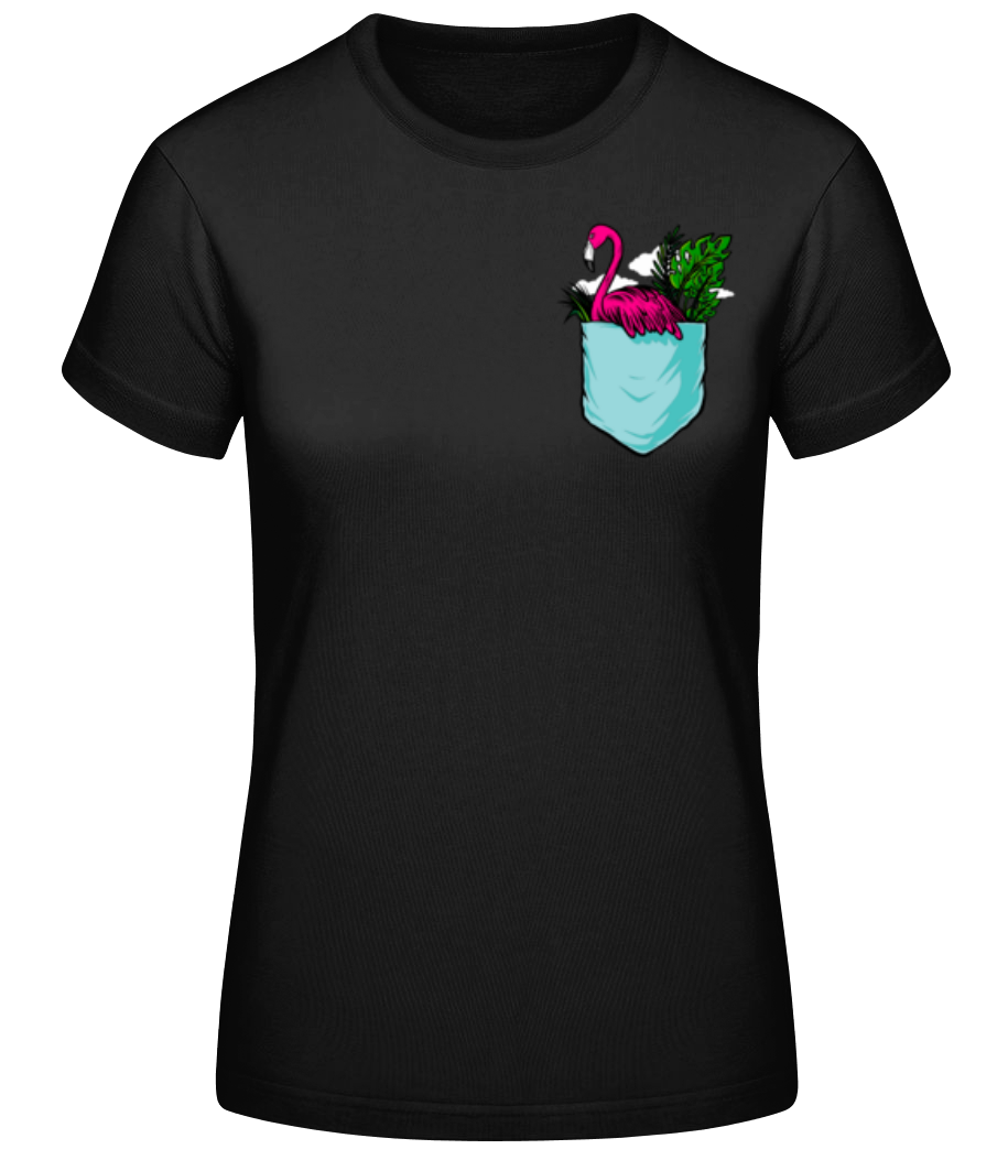 Poche Poitrine Flamant Rose · T-shirt standard Femme