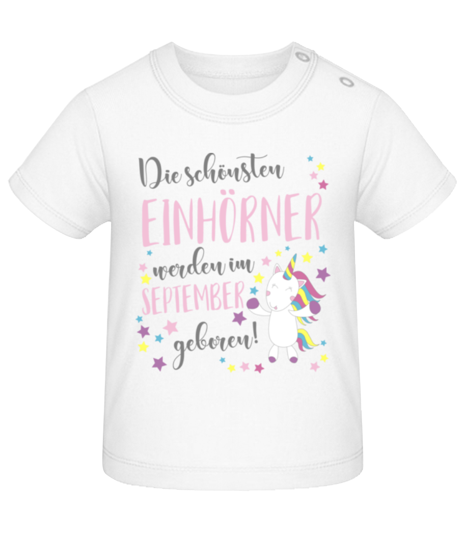 Einhorn Geboren In September · Baby Bio T-Shirt