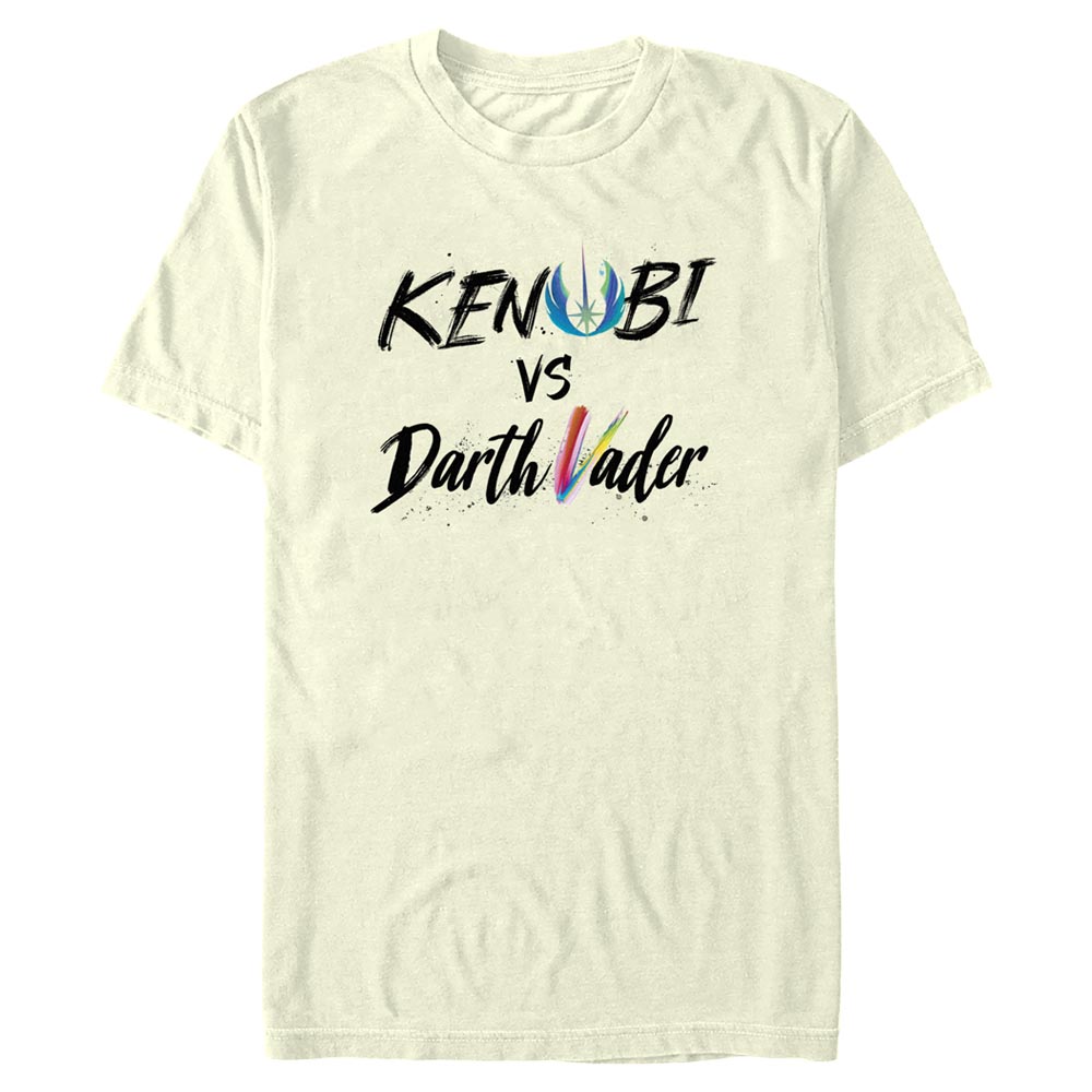 Star Wars - Obi-Wan Kenobi - Obi-Wan Kenobi & Darth Vader Kenobi Vader Lettering - Männer T-Shirt - Creme - Vorne