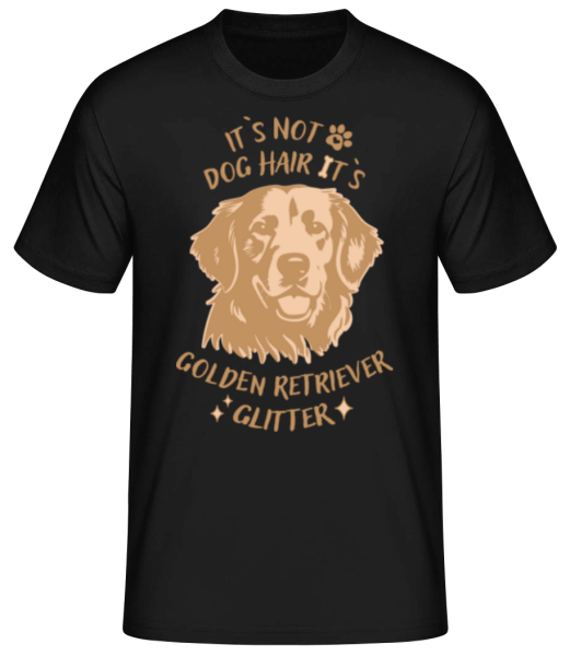 Not Dog Hair Golden Retriever Glitter - T-shirt standard Homme - Noir - Devant