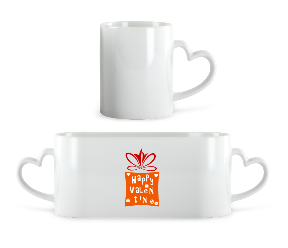 Happy Valentine · Tasse en forme de coeur
