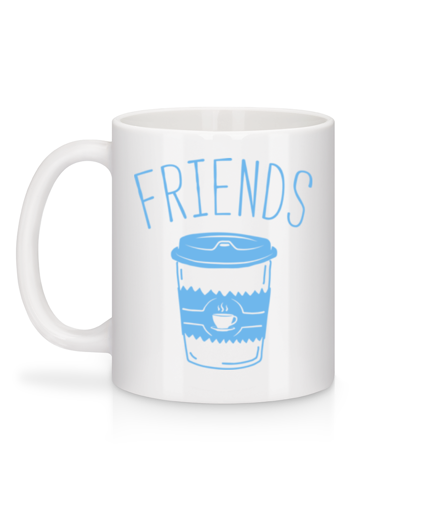 Friends Coffee - Mug en céramique blanc - Blanc - Derrière