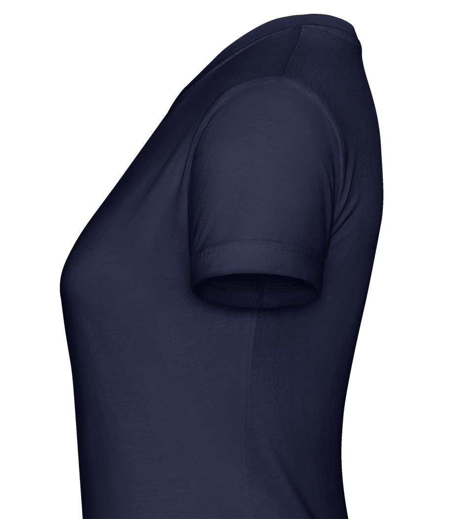 Aperçu: Paresseux Fait Signe -  T-shirt Shirtinator femme - Bleu marine - Gauche