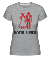 Game Over Sign Red -  Shirtinator Women's T-Shirt - Heather grey - Front