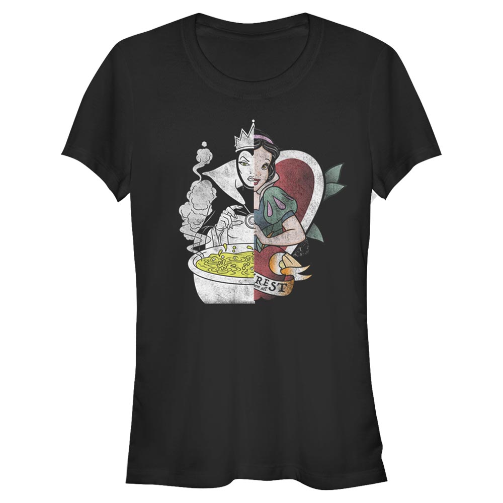 Disney - Blanche-Neige et les Sept Nains - Snow White & Evil Queen Snow Split - Femme T-shirt