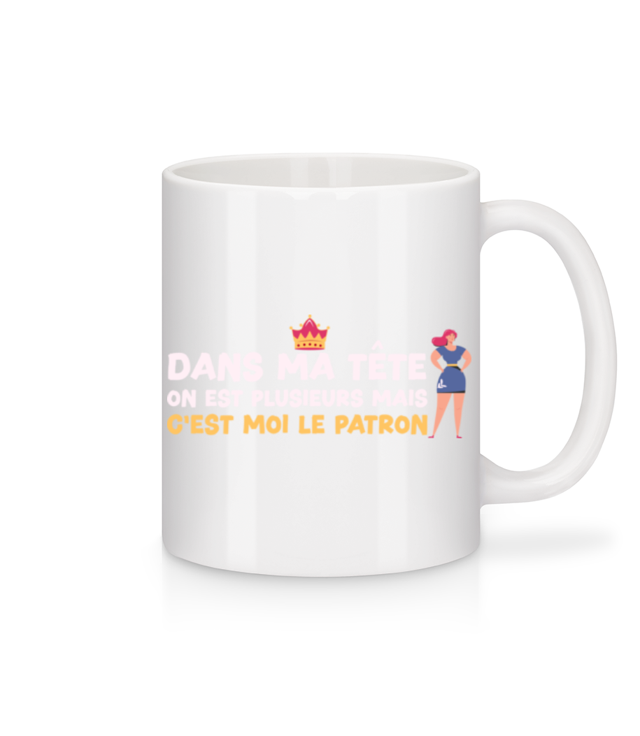 Aperçu: On Es Plusieurs Dans Ma Tête - Mug en céramique blanc - Blanc - Devant