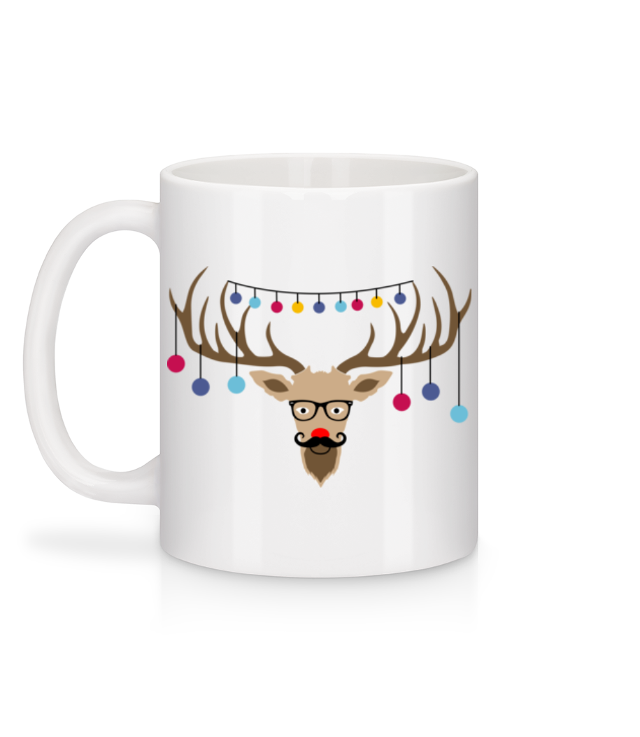 Aperçu: Renne De Noël - Mug en céramique blanc - Blanc - Derrière