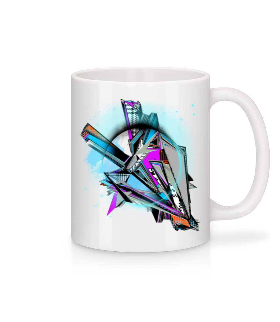 Graffiti Géométrique · Mug en céramique blanc
