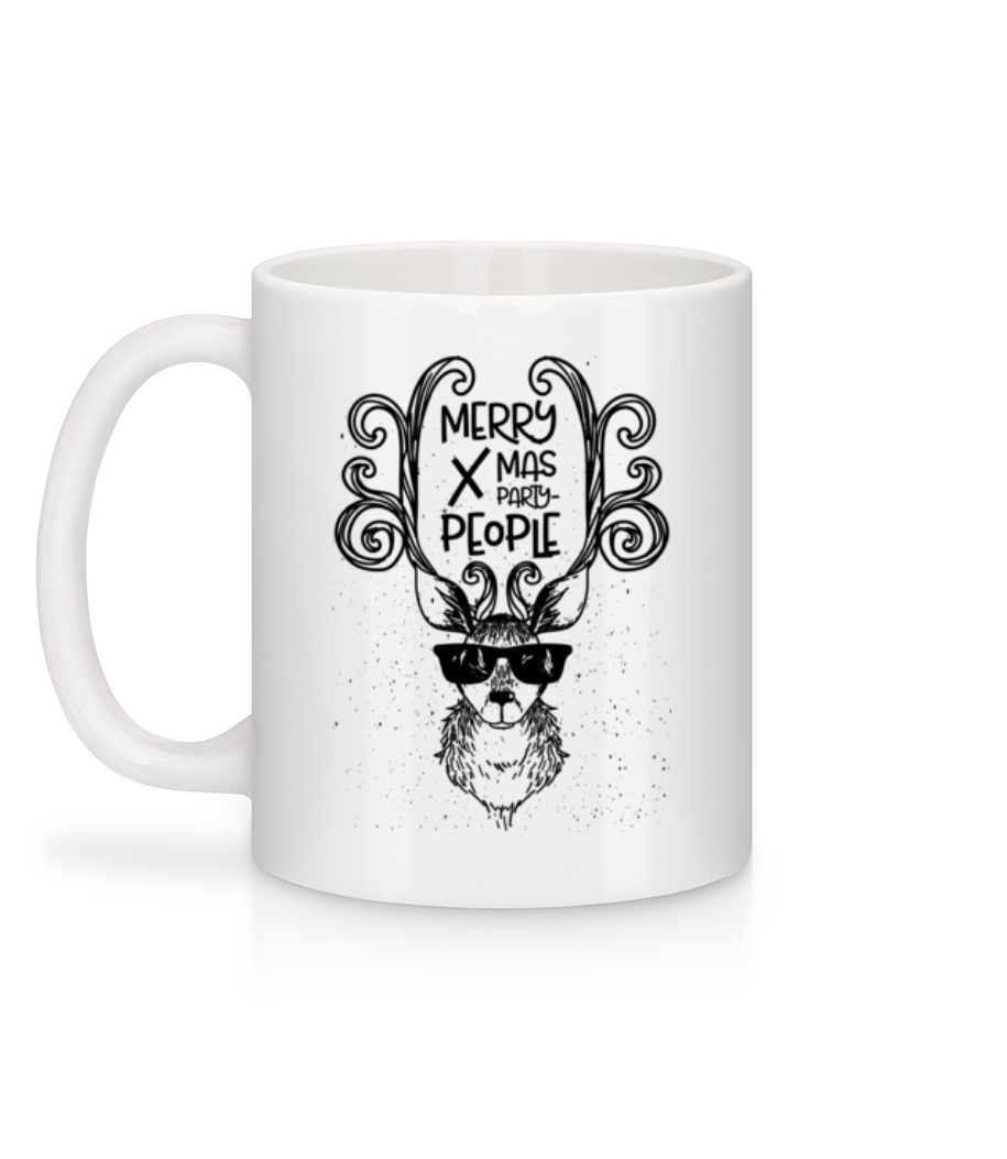 Aperçu: Merry Xmas Party People - Mug en céramique blanc - Blanc - Derrière