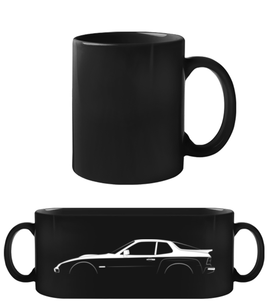 'Porsche 924 Car.GTS' Silhouette · Tasse Noire