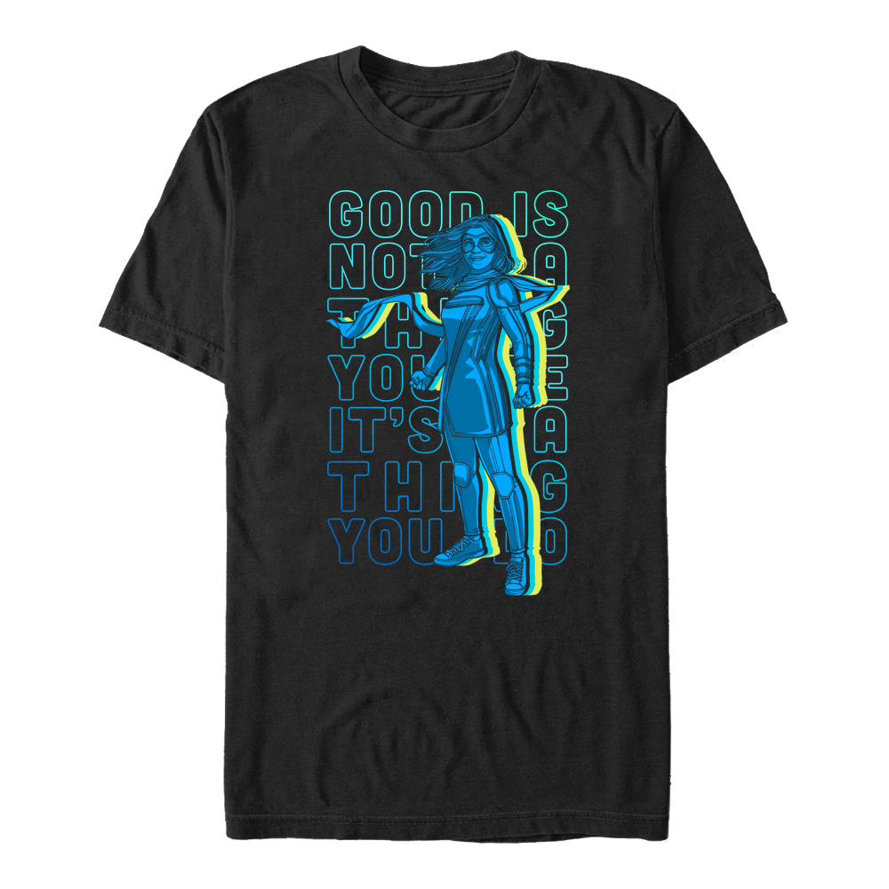 Vorschau: Marvel - Ms. Marvel - Ms. Marvel Do Good Stack - Männer T-Shirt - Schwarz - Vorne