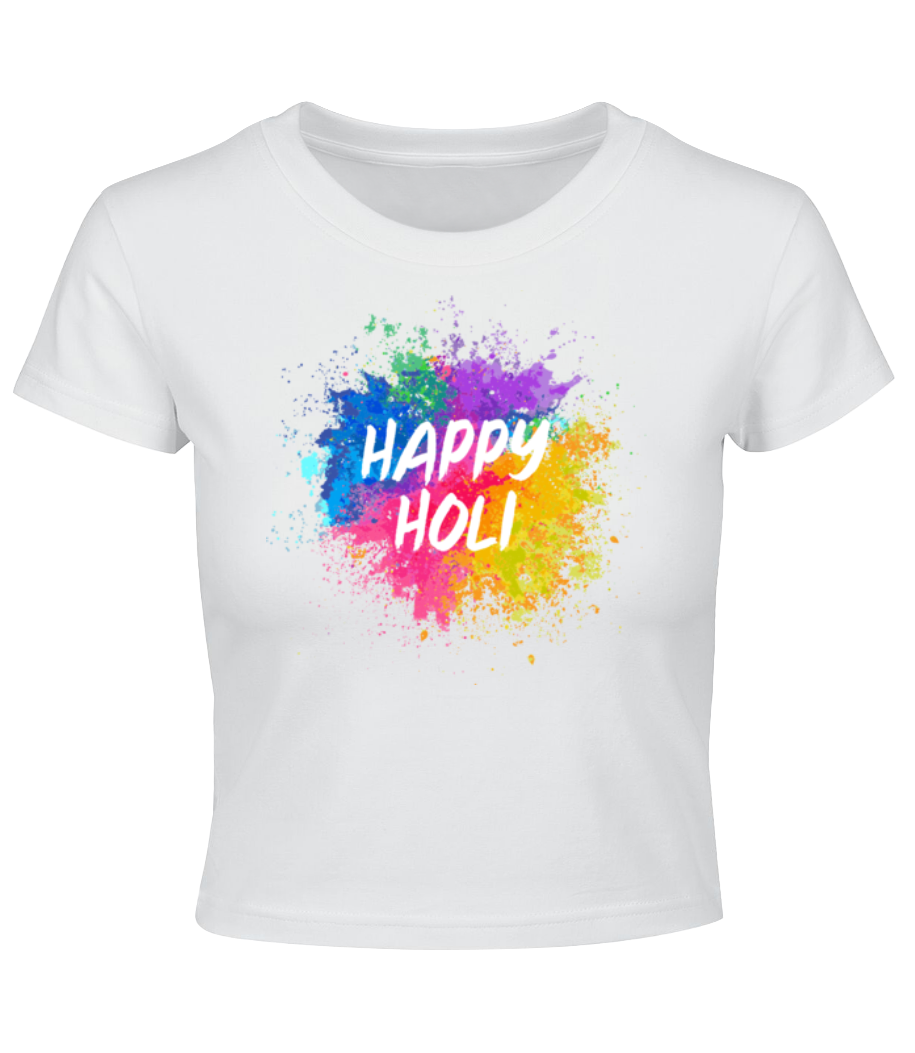 Happy Holi Color Splash · Crop top