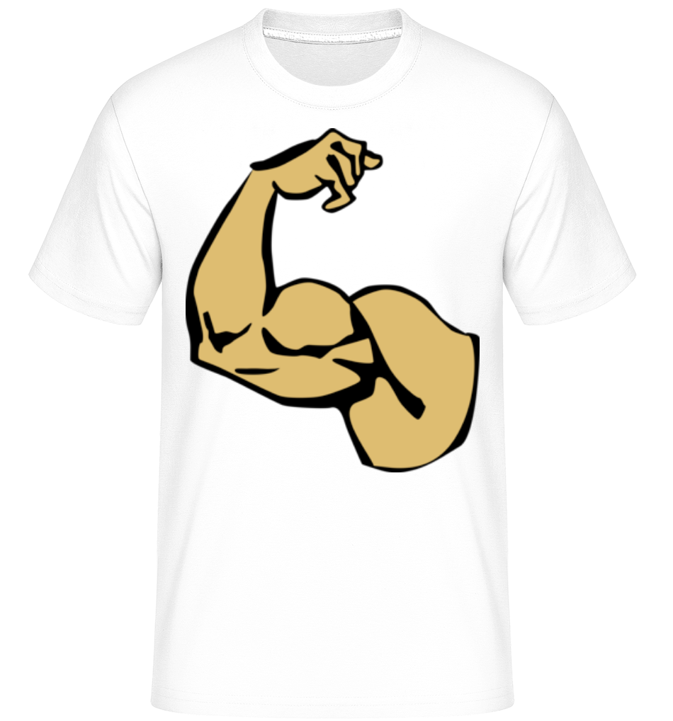 Aperçu: Muscles -  T-Shirt Shirtinator homme - Blanc - Devant