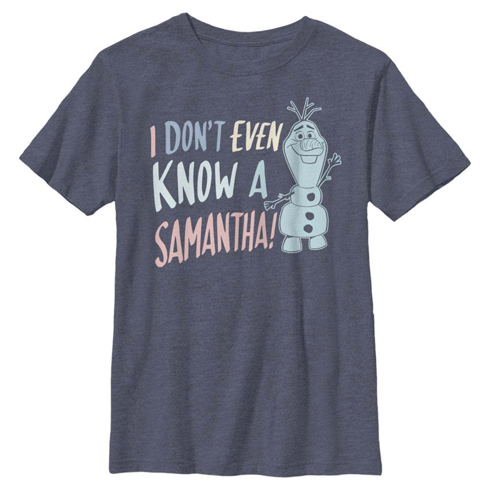 Disney - La Reine des neiges - Olaf I Don't Know Samantha - Enfant T-shirt