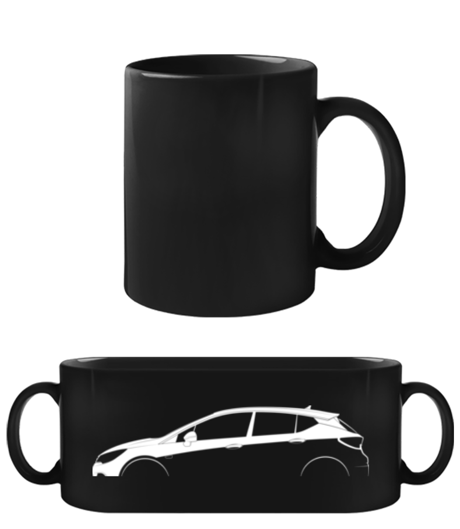 'Opel Astra (K)' Silhouette · Tasse Noire