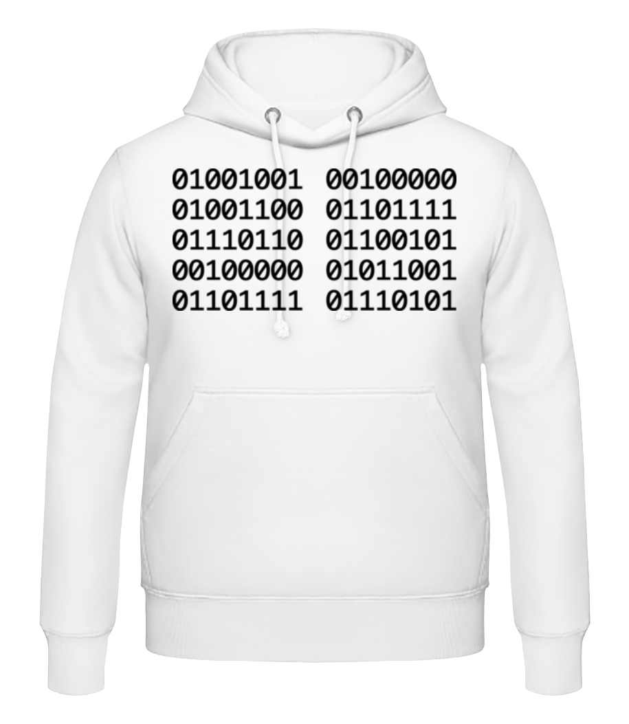 I Love You Code · Sweat à capuche Homme