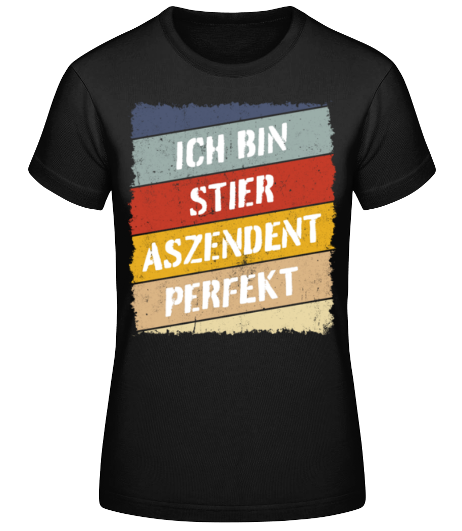 Stier Aszendent Perfekt Retro Stil · Frauen Basic T-Shirt