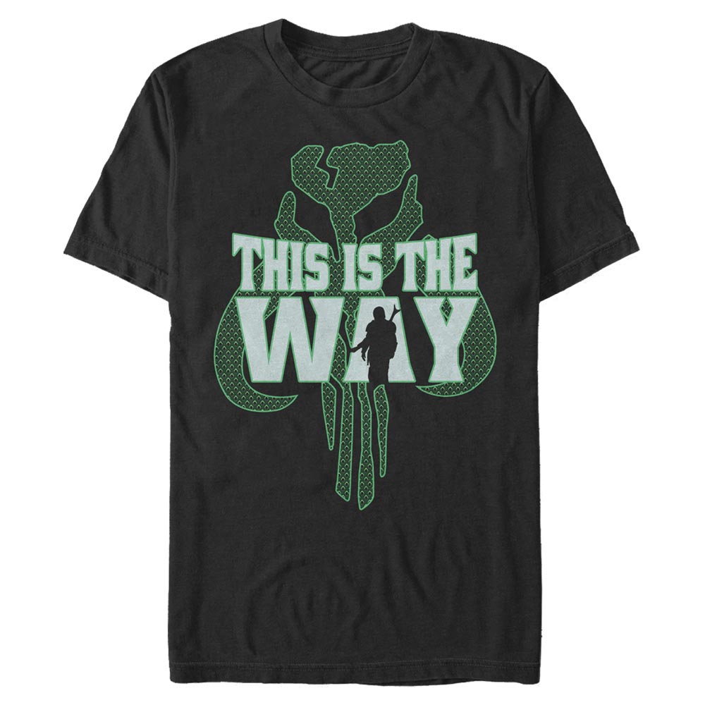 Star Wars - The Mandalorian - Logo WAY Pattern - Homme T-shirt