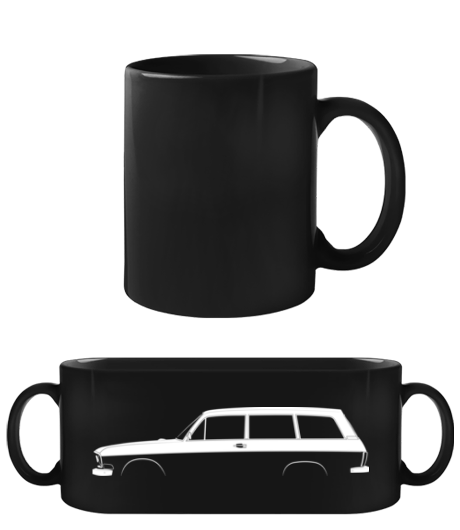 Vorschau: 'Audi 80 Variant F103' Silhouette - Schwarze Tasse - Schwarz - Vorne